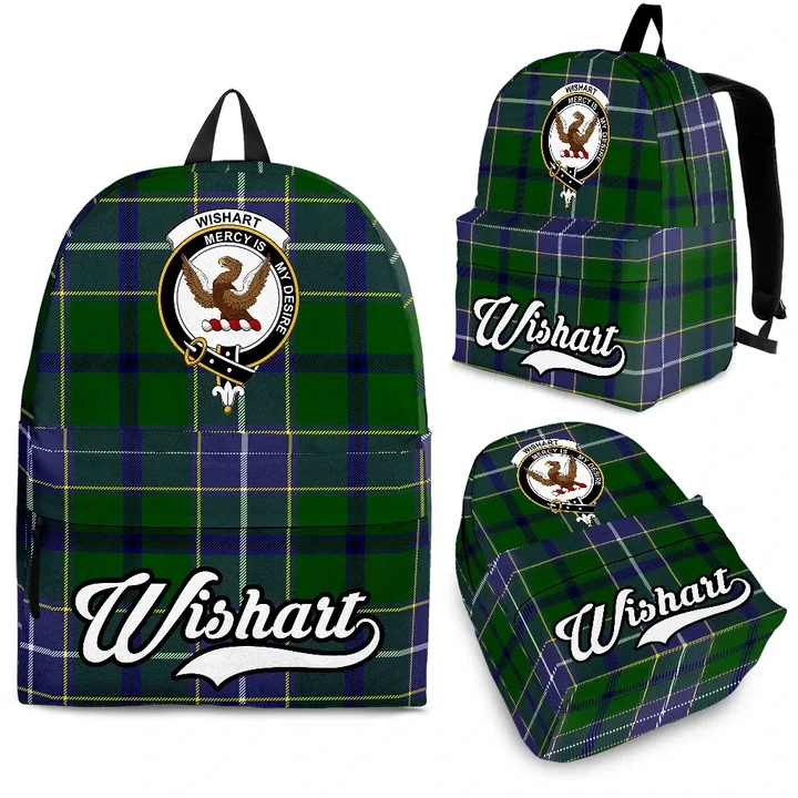 Wishart Tartan Clan Backpack | Scottish Bag | Adults Backpacks & Bags