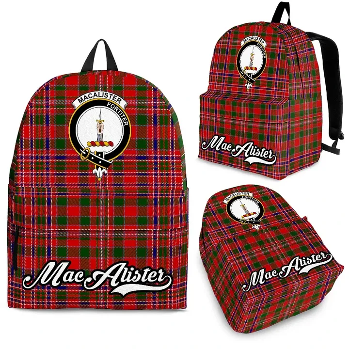 MacAlister Tartan Clan Backpack | Scottish Bag | Adults Backpacks & Bags