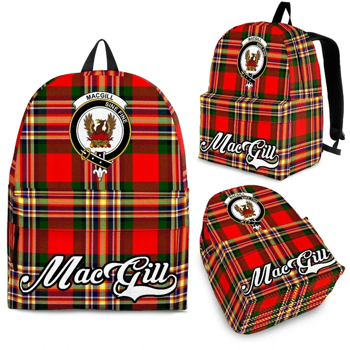 MacGill (Makgill) Tartan Clan Backpack | Scottish Bag | Adults Backpacks & Bags