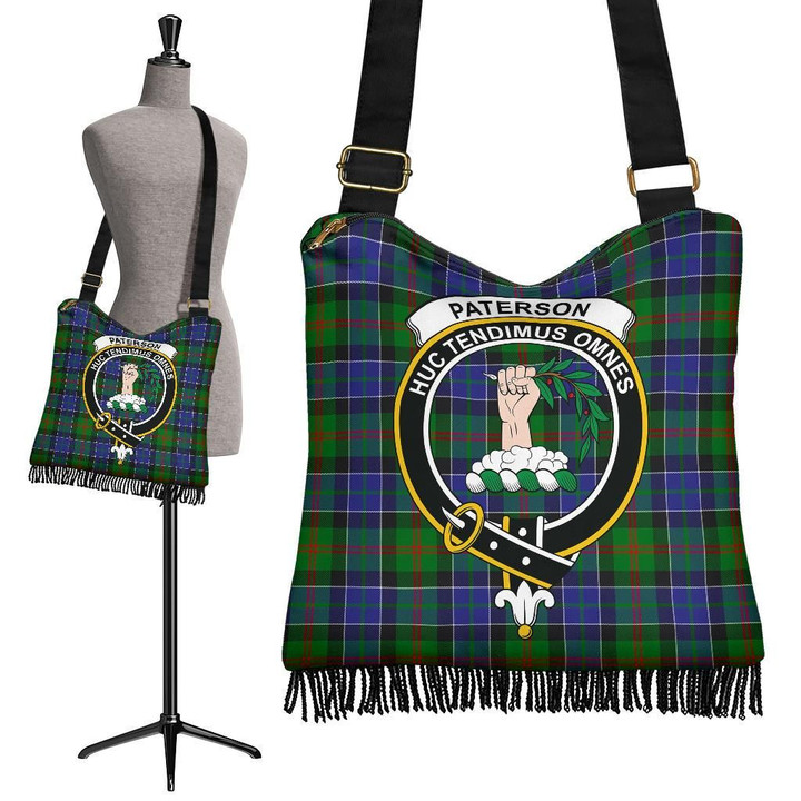 Paterson Tartan Clan Badge Boho Handbag | scottishclans.co