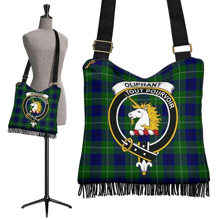 Oliphant Modern Tartan Clan Badge Boho Handbag | scottishclans.co