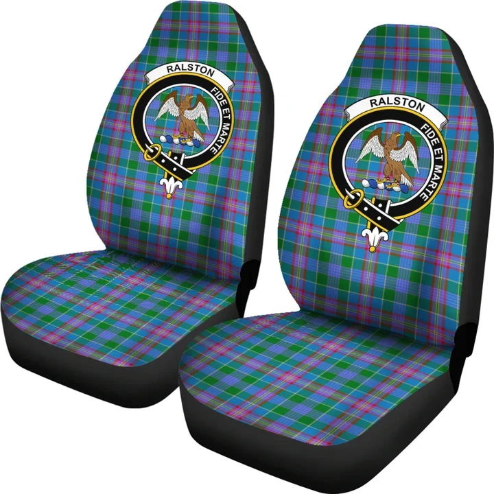 Ralston Tartan Car Seat Covers - Clan Badge