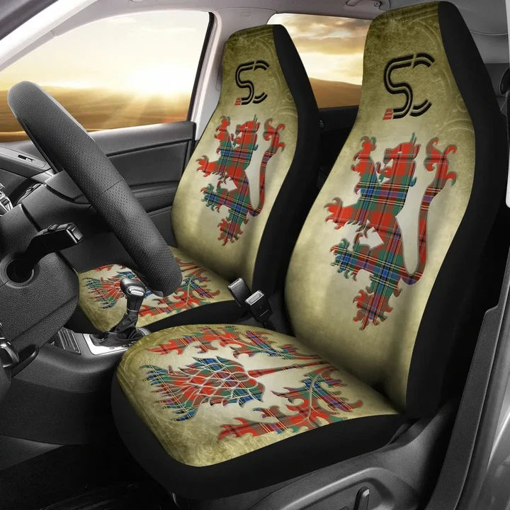 MacLean of Duart Ancient Tartan Car Seat Cover Lion and Thistle Special Style