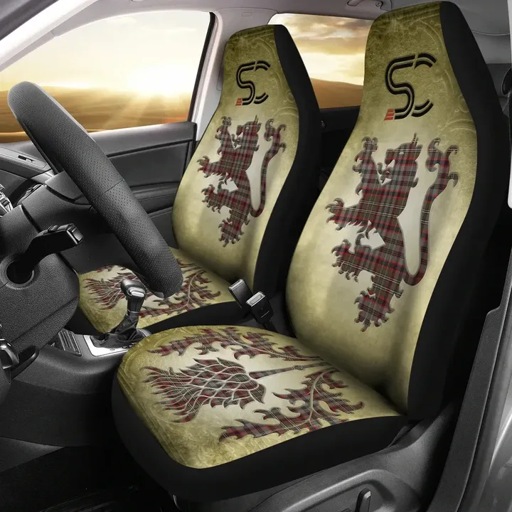 Nicolson Hunting Weathered Tartan Car Seat Cover Lion and Thistle Special Style