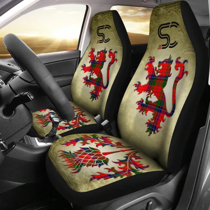 Nicolson Modern Tartan Car Seat Cover Lion and Thistle Special Style