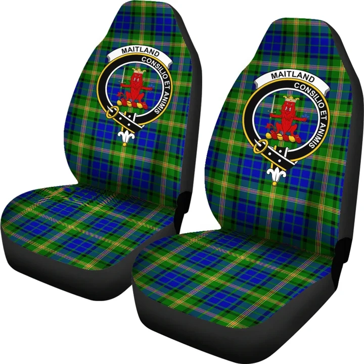 Maitland Tartan Car Seat Covers - Clan Badge