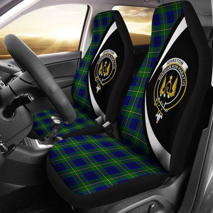Johnston Modern Tartan Clan Crest Car Seat Cover