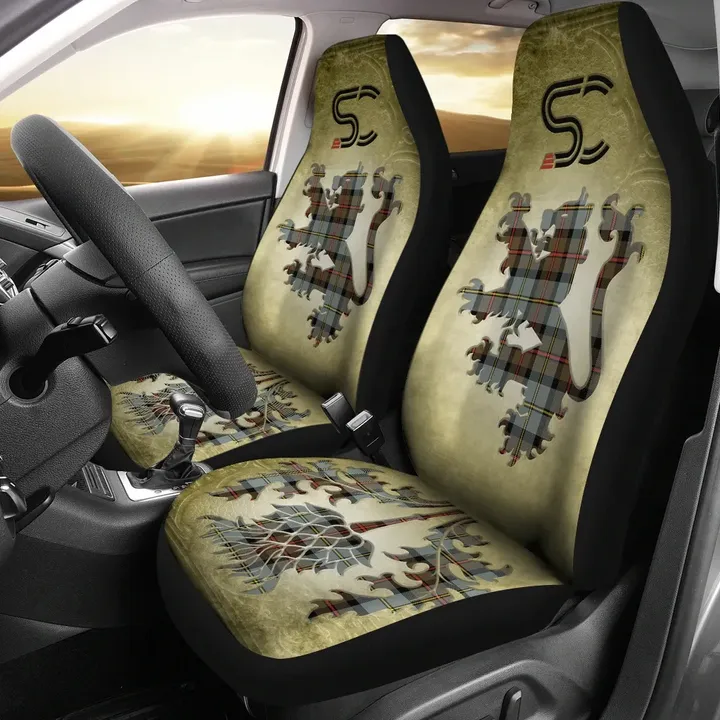 MacLeod of Harris Weathered Tartan Car Seat Cover Lion and Thistle Special Style
