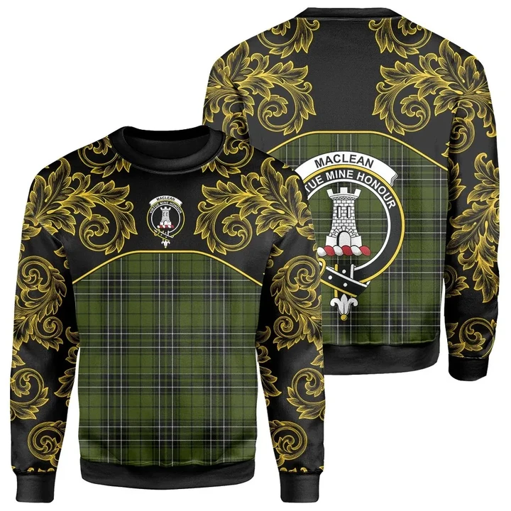 MacLean Hunting Tartan Clan Crest Sweatshirt - Empire I - HJT4