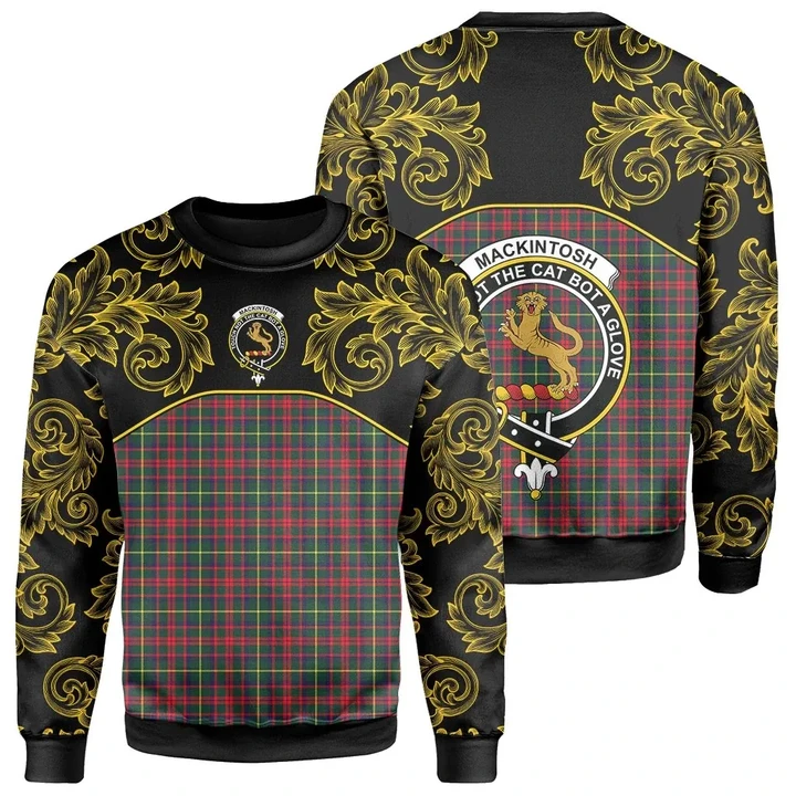 MacKintosh Hunting Modern Tartan Clan Crest Sweatshirt - Empire I - HJT4
