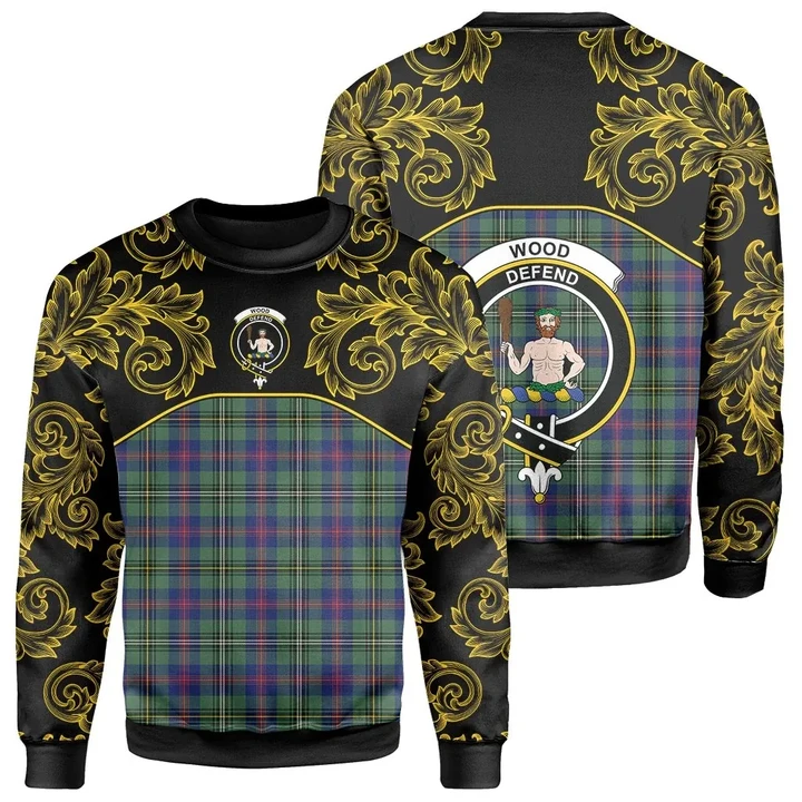 Wood Modern Tartan Clan Crest Sweatshirt - Empire I - HJT4