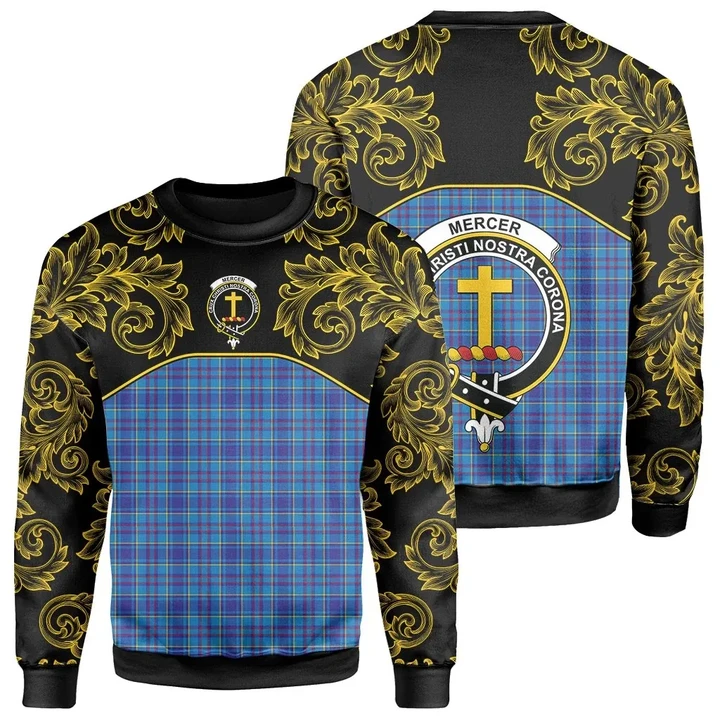 Mercer Modern Tartan Clan Crest Sweatshirt - Empire I - HJT4