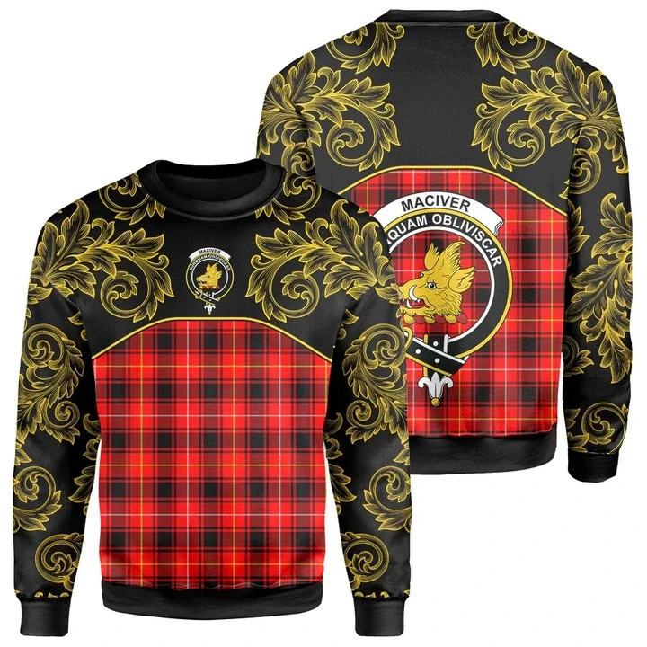 MacIver Modern Tartan Clan Crest Sweatshirt - Empire I - HJT4