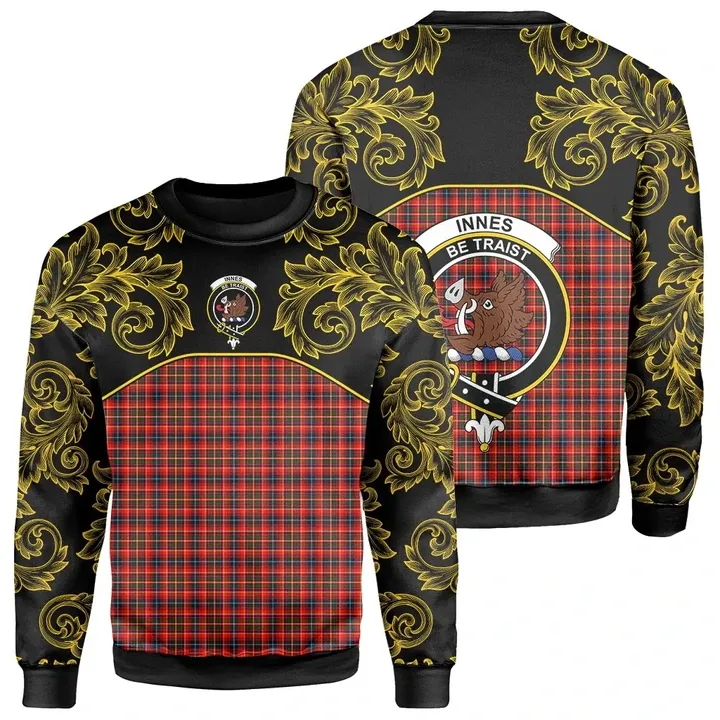Innes Modern Tartan Clan Crest Sweatshirt - Empire I - HJT4