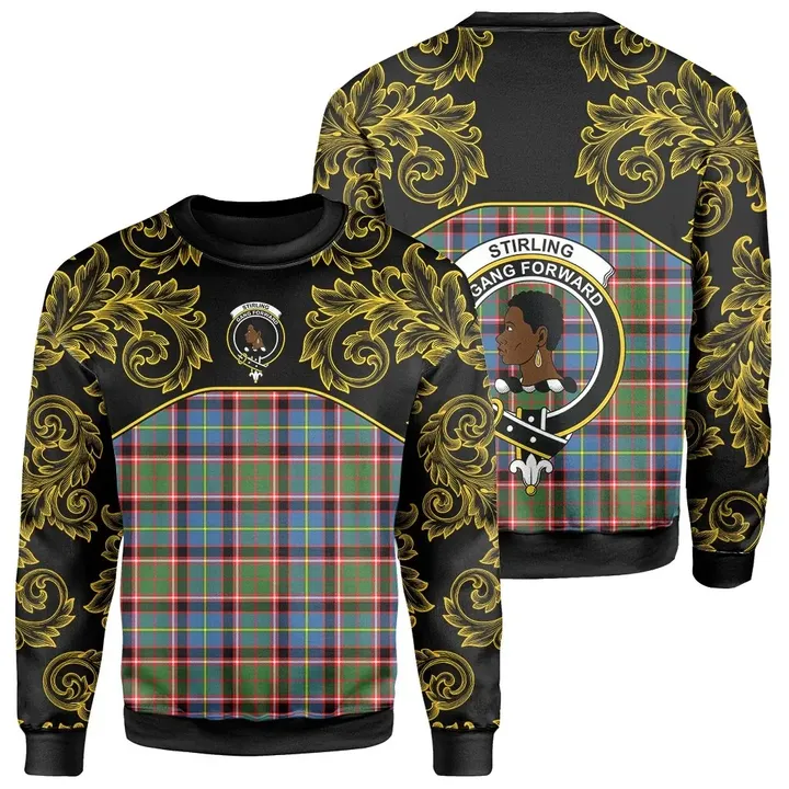 Stirling & Bannockburn District Tartan Clan Crest Sweatshirt - Empire I - HJT4