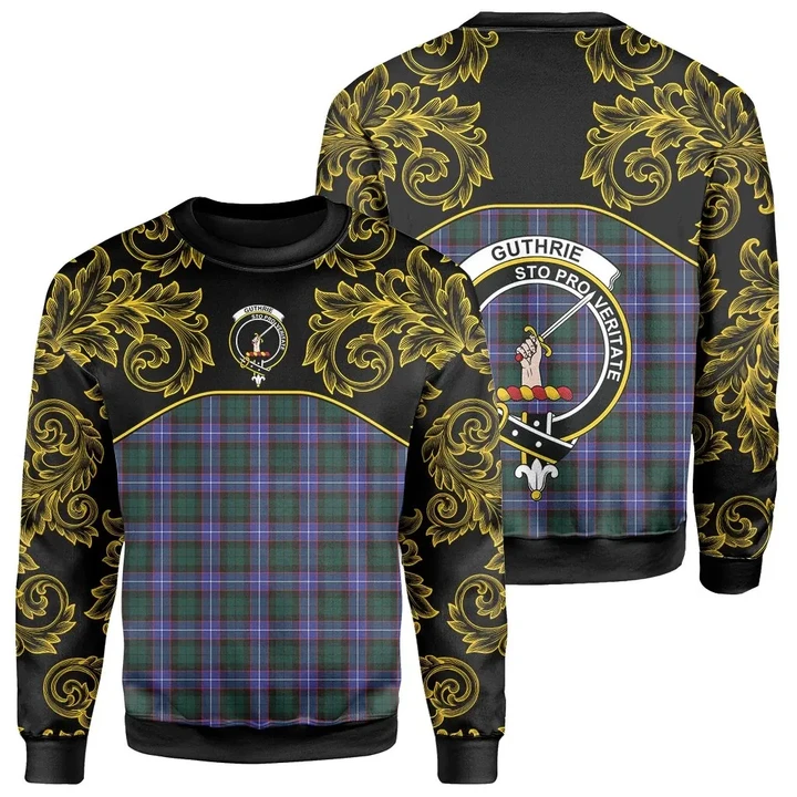 Guthrie Modern Tartan Clan Crest Sweatshirt - Empire I - HJT4
