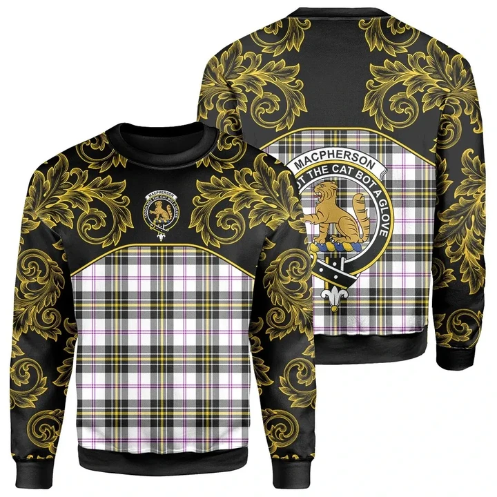 MacPherson Dress Modern Tartan Clan Crest Sweatshirt - Empire I - HJT4