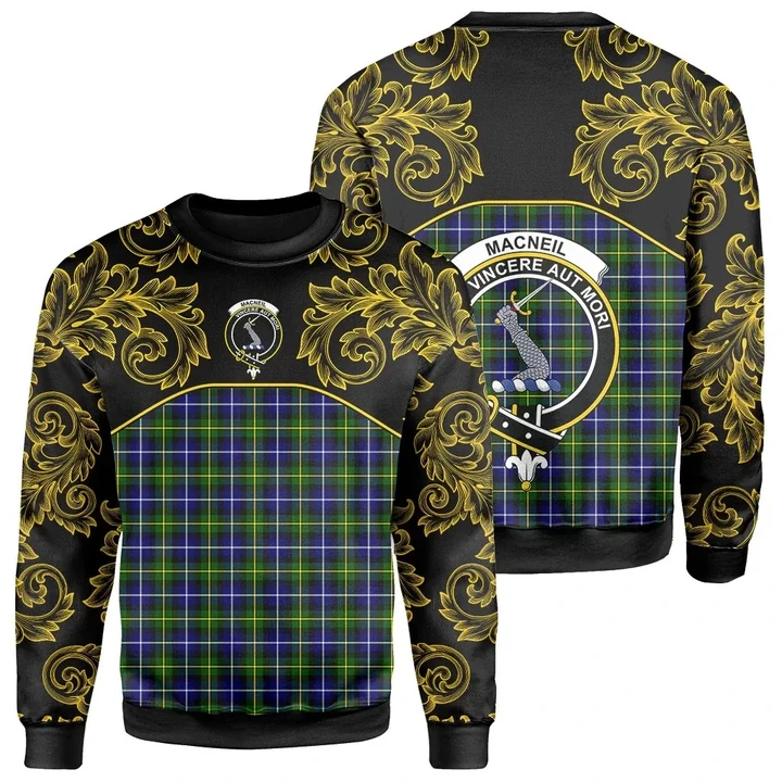 MacNeill of Barra Modern Tartan Clan Crest Sweatshirt - Empire I - HJT4