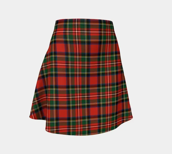 Tartan Flared Skirt - Stewart Royal Modern A9