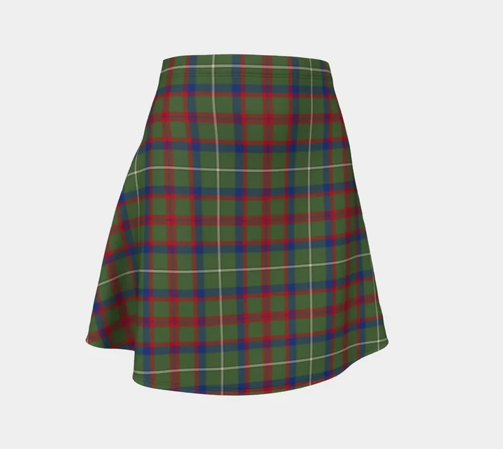 Tartan Flared Skirt - Shaw Green Modern |Over 500 Tartans | Special Custom Design | Love Scotland