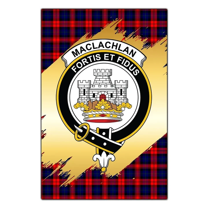 Garden Flag MacLachlan Modern Clan Gold Crest Gold Thistle