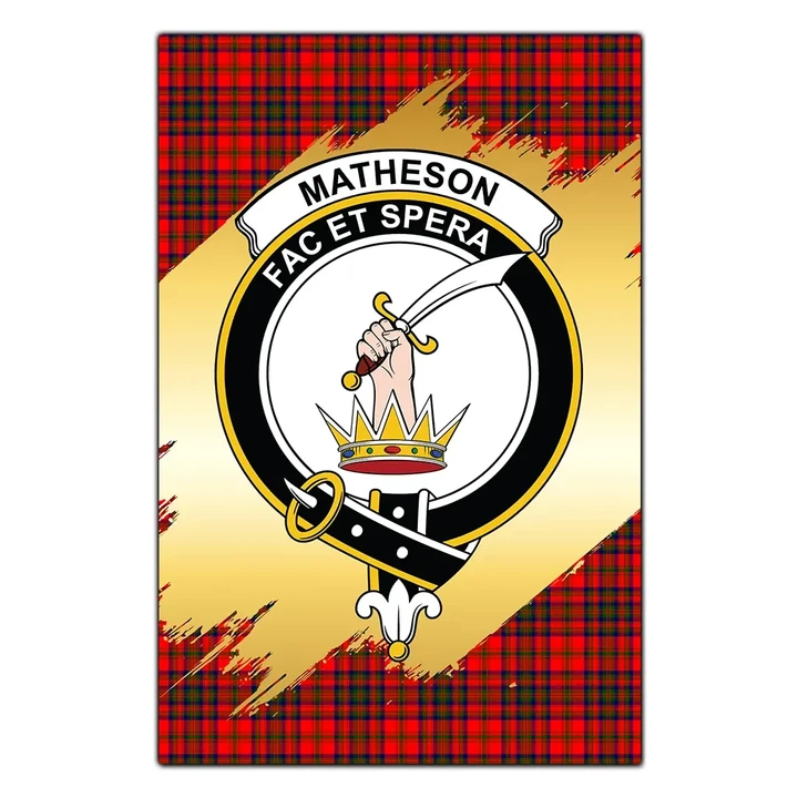 Garden Flag Matheson Modern Clan Gold Crest Gold Thistle