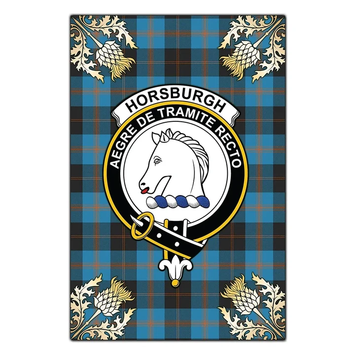 Garden Flag Horsburgh Clan Crest Gold Thistle New