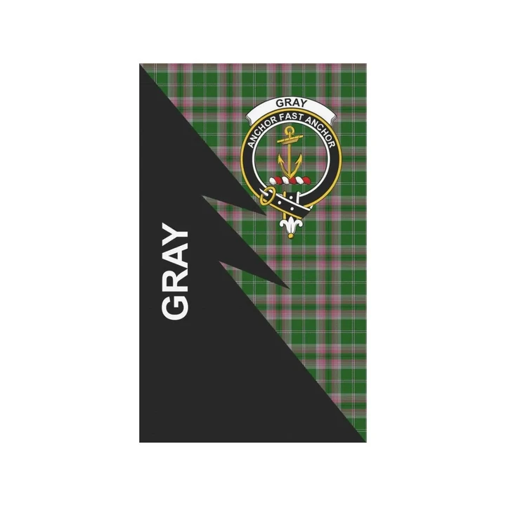 Gray Tartan Garden Flag - Flash Style 36" x 60"