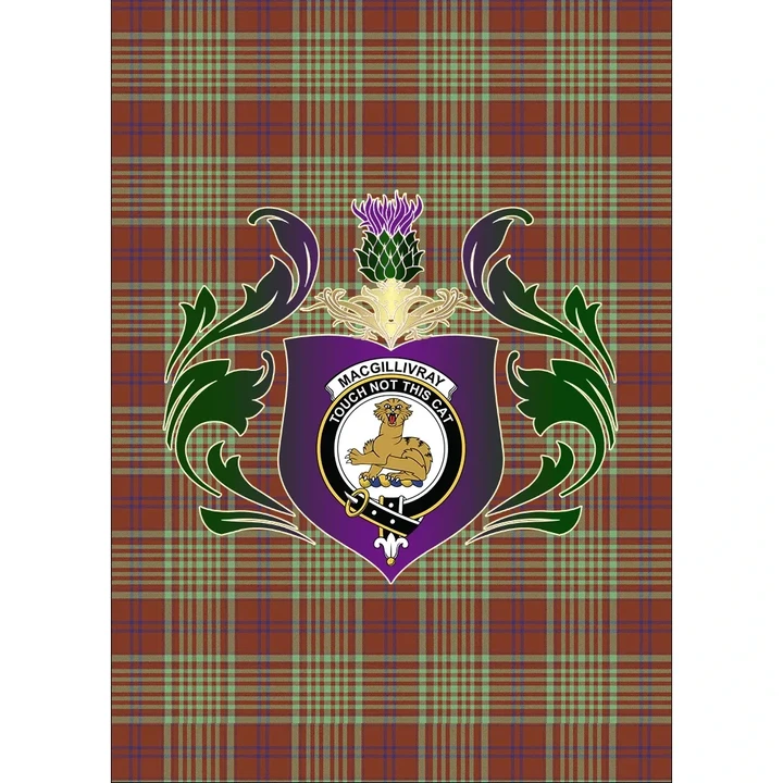 MacGillivray Hunting Ancient Clan Garden Flag Royal Thistle Of Clan Badge