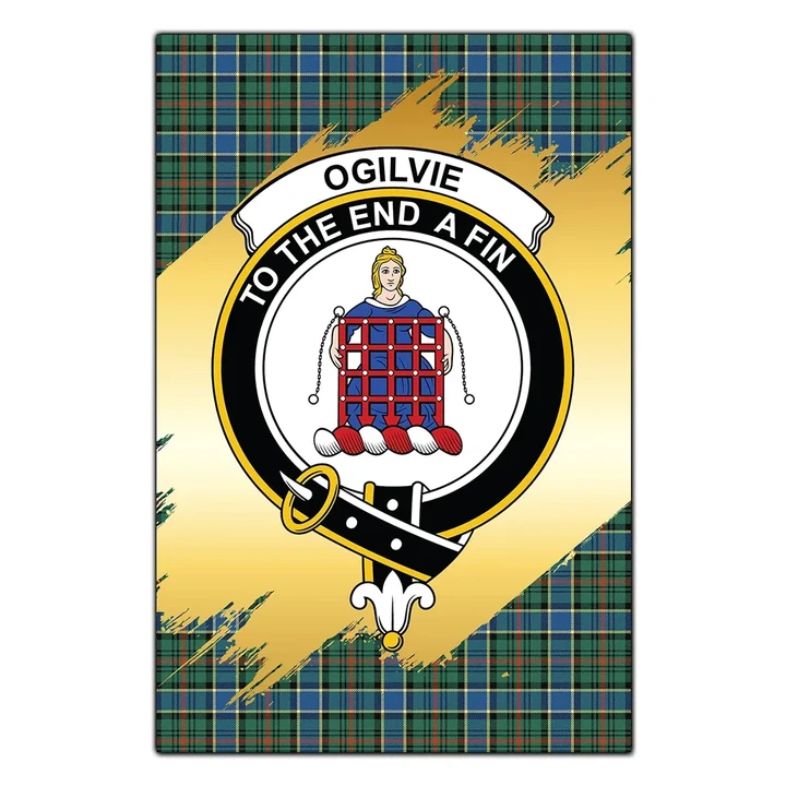 Garden Flag Ogilvie Hunting Ancient Clan Gold Crest Gold Thistle