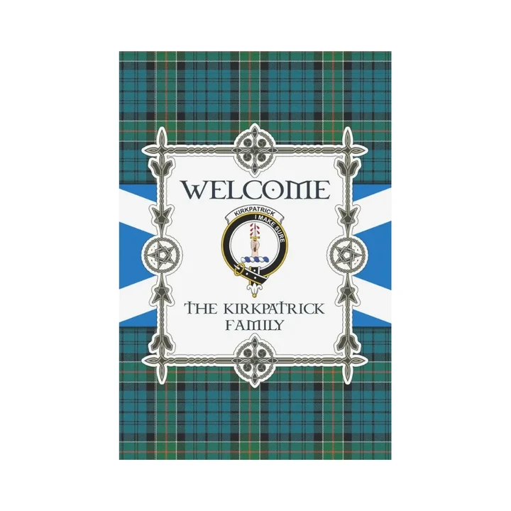 The Kirkpatrick Tartan Garden Flag - New Version | Scottishclans.co