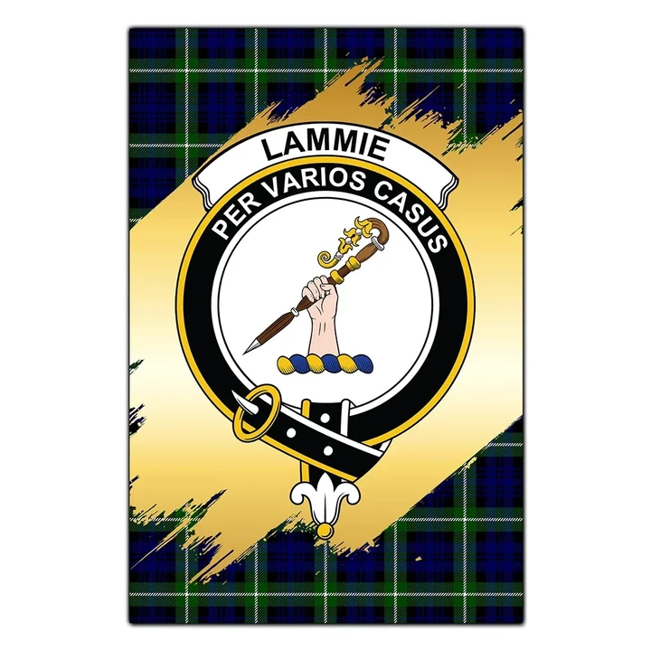 Garden Flag Lammie Clan Gold Crest Gold Thistle