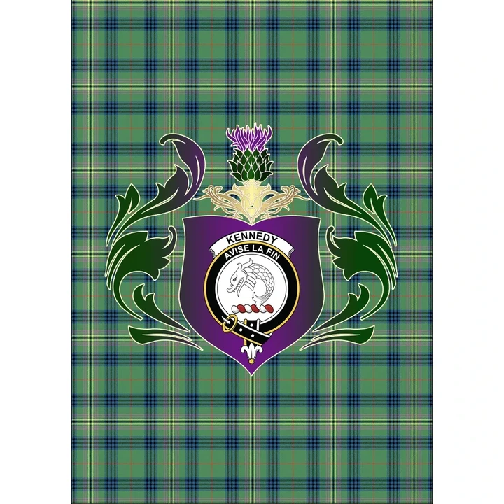 Kennedy Ancient Clan Garden Flag Royal Thistle Of Clan Badge