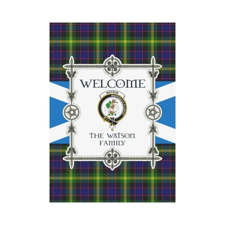 Watson Tartan Garden Flag - New Version | Scottishclans.co