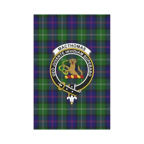 Macthomas Modern Tartan Flag Clan Badge | Scottishclans.co
