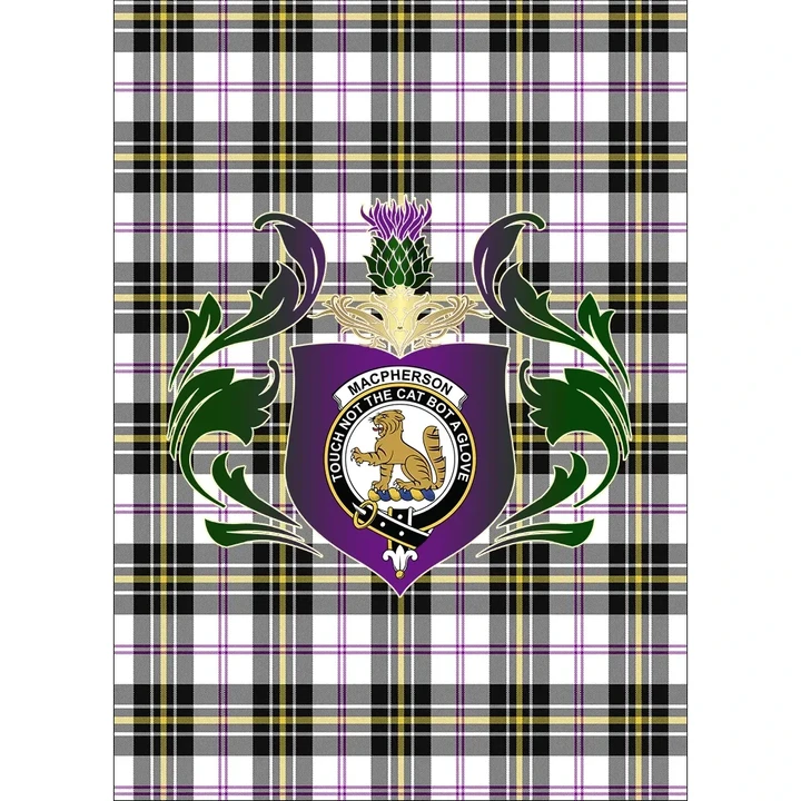 MacPherson Dress Modern Clan Garden Flag Royal Thistle Of Clan Badge