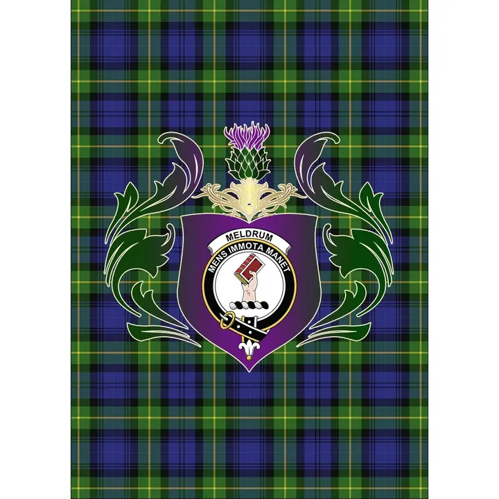 Meldrum Clan Garden Flag Royal Thistle Of Clan Badge