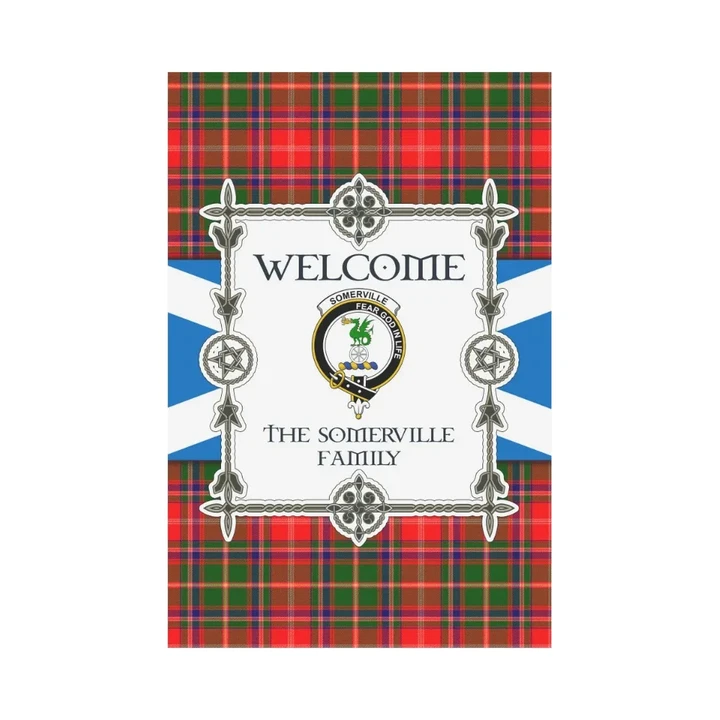 The Somerville Tartan Garden Flag - New Version | Scottishclans.co