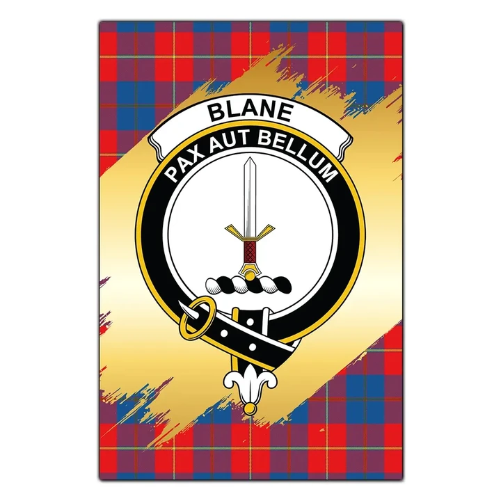 Garden Flag Blane Clan Gold Crest Gold Thistle