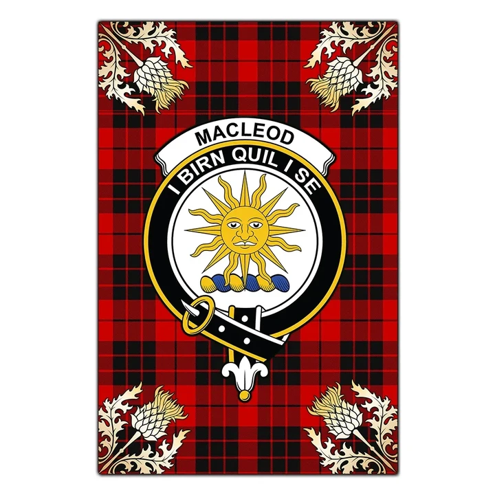 Garden Flag MacLeod of Raasay Clan Crest Gold Thistle New