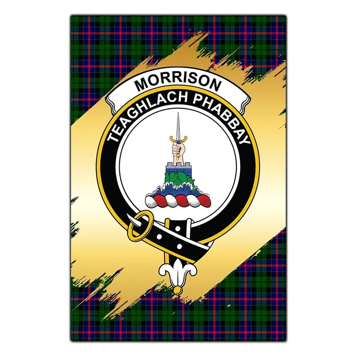 Garden Flag Morrison Modern Clan Gold Crest Gold Thistle