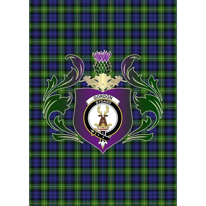Gordon Modern Clan Garden Flag Royal Thistle Of Clan Badge