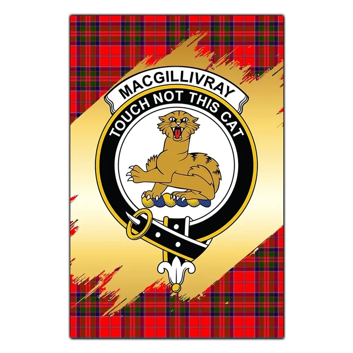 Garden Flag MacGillivray Modern Clan Gold Crest Gold Thistle