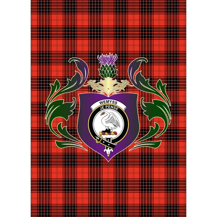 Wemyss Modern Clan Garden Flag Royal Thistle Of Clan Badge