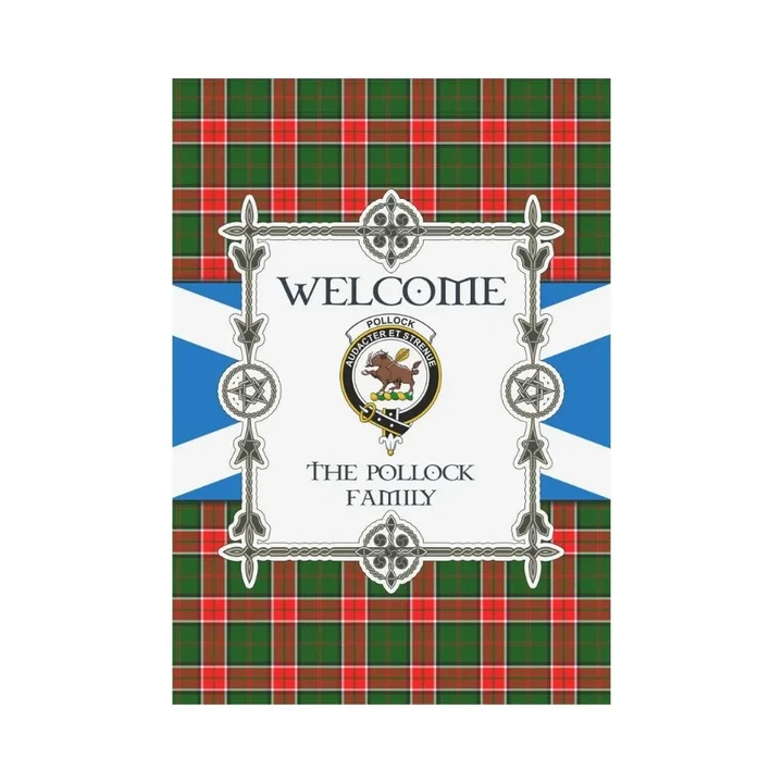 Pollock Tartan Garden Flag - New Version | Scottishclans.co