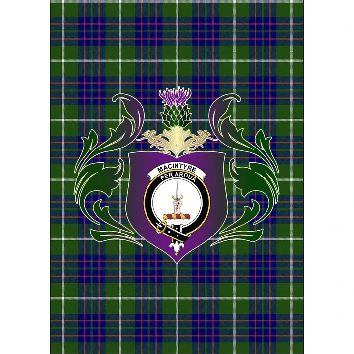 MacIntyre Hunting Modern Clan Garden Flag Royal Thistle Of Clan Badge