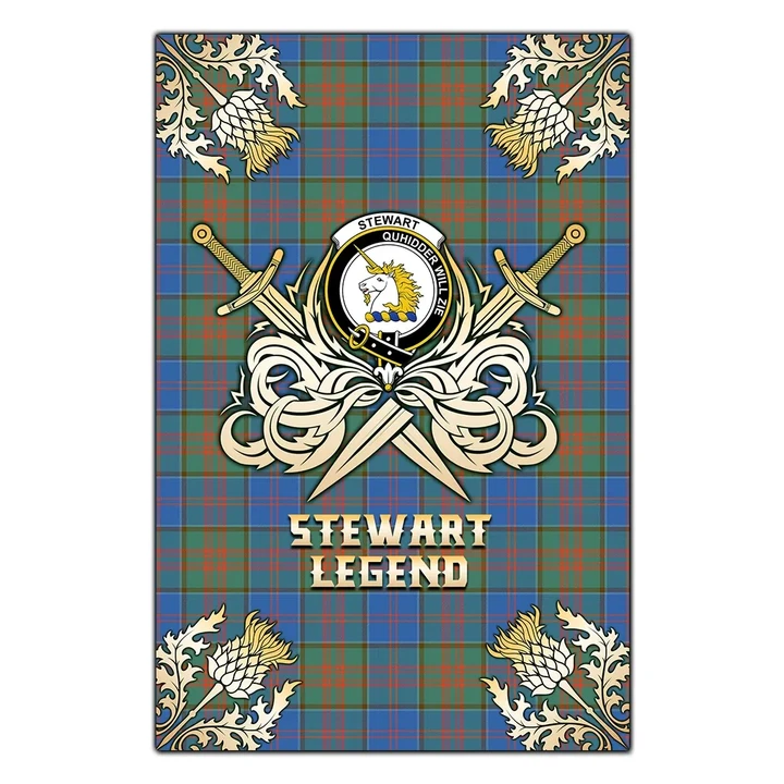 Garden Flag Stewart of Appin Hunting Ancient Clan Crest Golf Courage  Gold Thistle