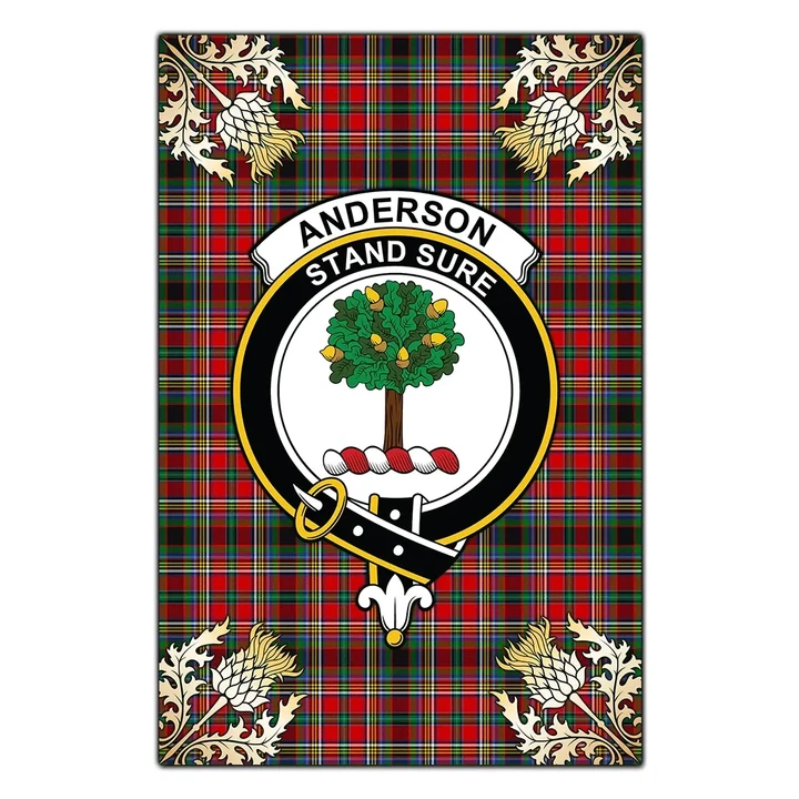 Garden Flag Anderson of Arbrake Clan Crest Gold Thistle New