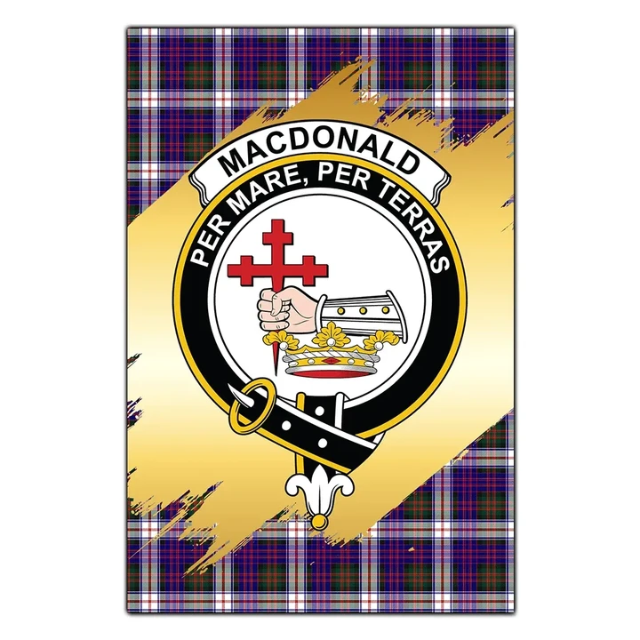Garden Flag MacDonald Dress Modern Clan Gold Crest Gold Thistle