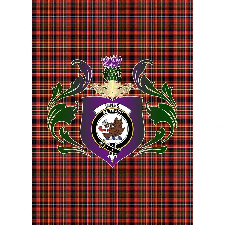 Innes Modern Clan Garden Flag Royal Thistle Of Clan Badge